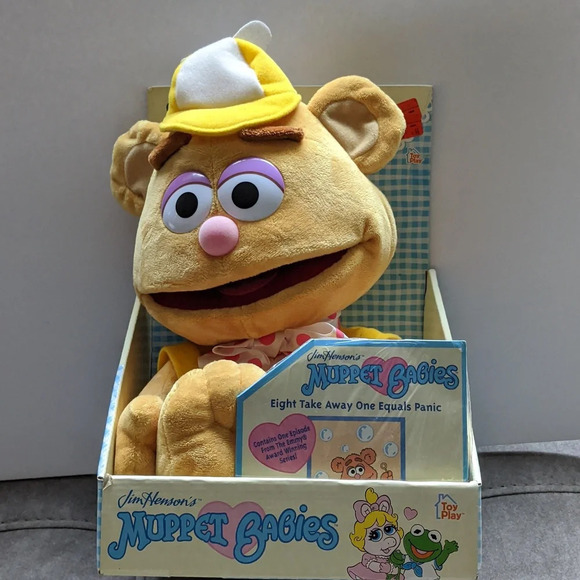 Jim Henson's Muppet Babies Plush Baby Fozzie NWT in box Rare VTG CD collectible